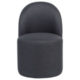 Aubrey Charcoal Upholstered Barrel Dining Side Chair (Set of 2) - Ornate Home