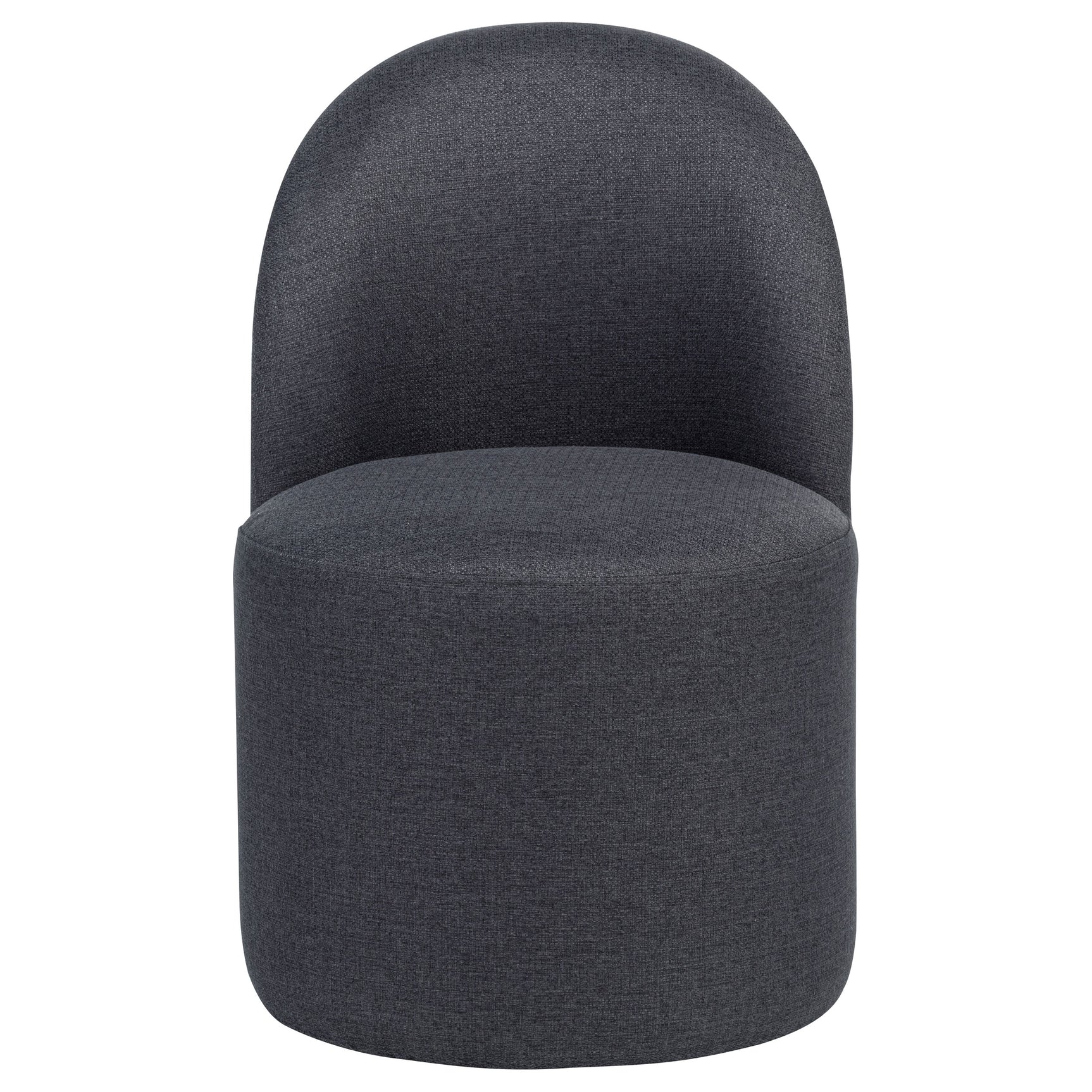 Aubrey Charcoal Upholstered Barrel Dining Side Chair (Set of 2) - Ornate Home