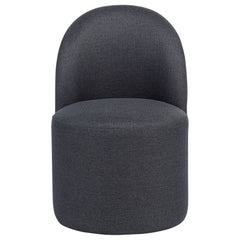 Aubrey Charcoal Upholstered Barrel Dining Side Chair (Set of 2) - Ornate Home