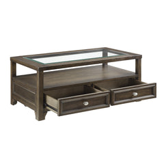 Auburn Charcoal Brown Cocktail Table - Ornate Home