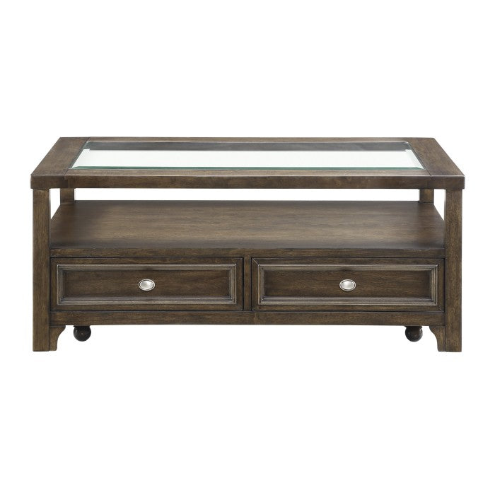 Auburn Charcoal Brown Cocktail Table - Ornate Home