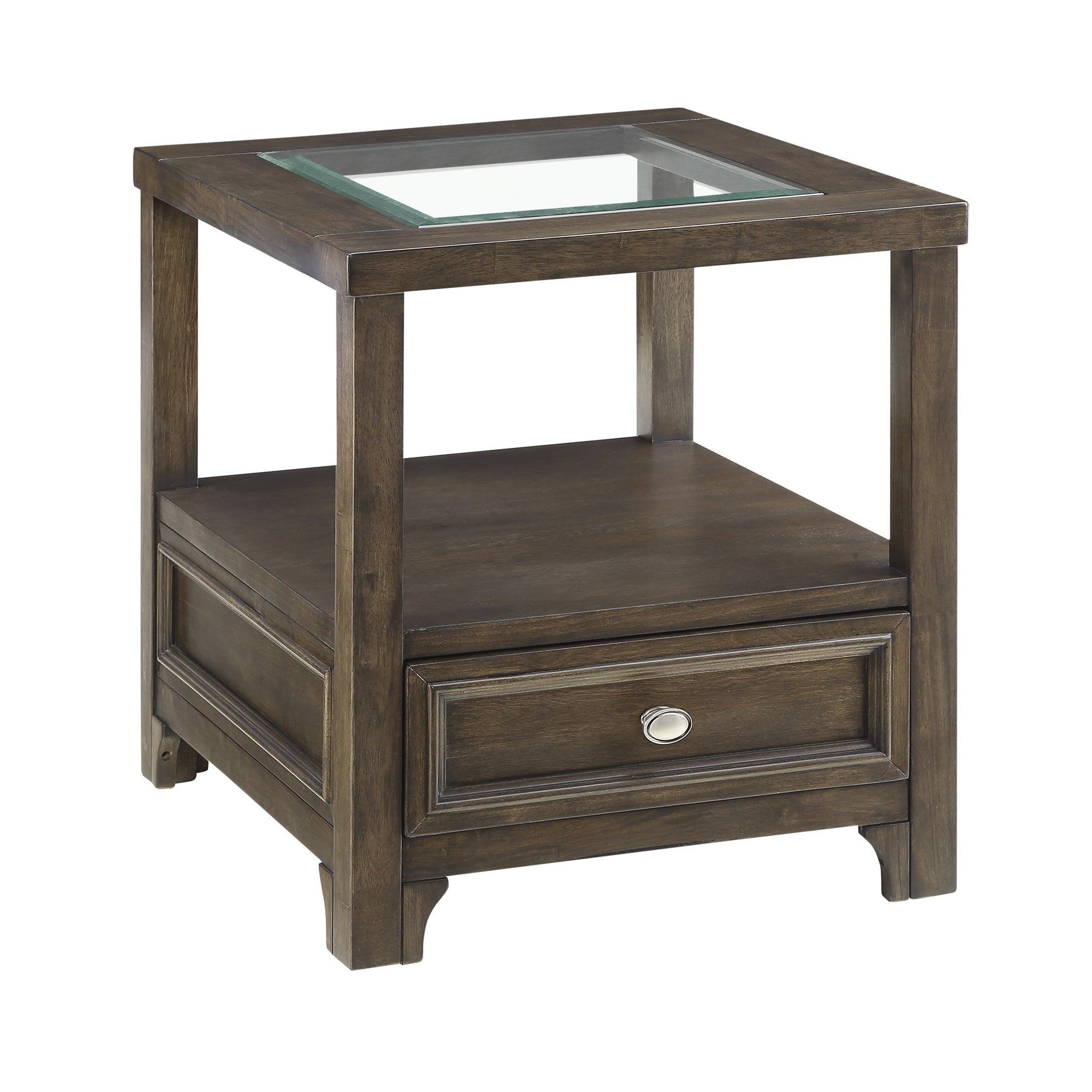 Auburn Charcoal Brown End Table - Ornate Home