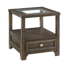 Auburn Charcoal Brown End Table - Ornate Home