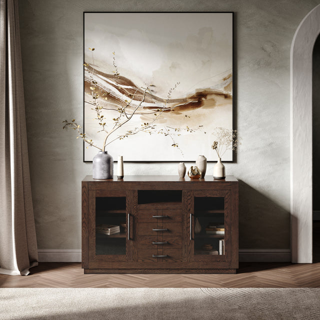 Auburn Hills Dark Oak 50 Console - Ornate Home