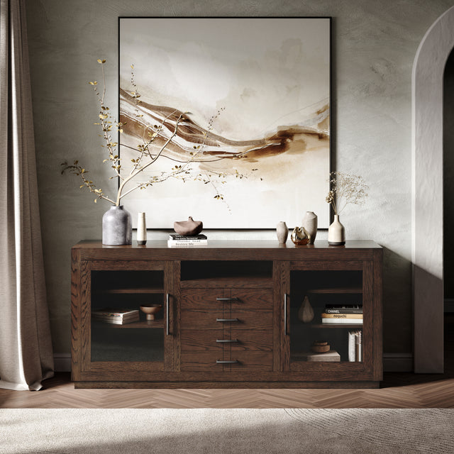 Auburn Hills Dark Oak 70 Console - Ornate Home