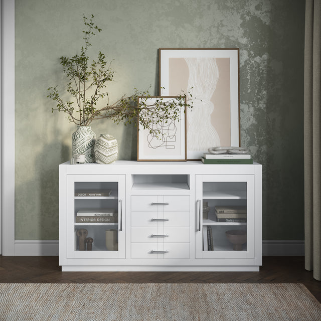 Auburn Hills White 60 Console - Ornate Home