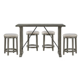 Auburndale Gray 5pc Dining Set - Ornate Home