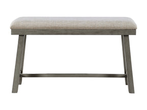 Auburndale Light Gray Counter Height Bench - Ornate Home