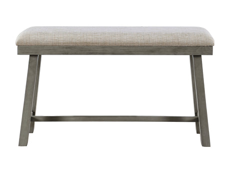 Auburndale Light Gray Counter Height Bench - Ornate Home