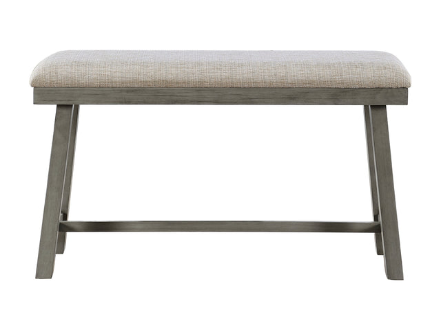 Auburndale Light Gray Counter Height Bench - Ornate Home