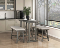 Auburndale Light Gray Counter Height Bench - Ornate Home