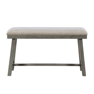 Auburndale Light Gray Counter Height Bench - Ornate Home