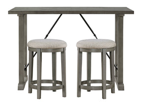 Auburndale Light Gray/Gray 3-Piece Counter Height Set - Ornate Home