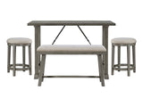 Auburndale Light Gray/Gray 4-Piece Counter Height Set - Ornate Home