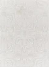 Aucoin Cream 3D Rainbow Washable Area Rug - Ornate Home