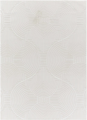 Aucoin Cream 3D Rainbow Washable Area Rug - Ornate Home