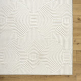Aucoin Cream 3D Rainbow Washable Area Rug - Ornate Home