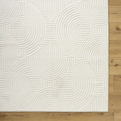 Aucoin Cream 3D Rainbow Washable Area Rug - Ornate Home
