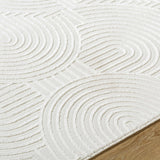 Aucoin Cream 3D Rainbow Washable Area Rug - Ornate Home