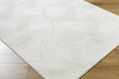 Aucoin Cream 3D Rainbow Washable Area Rug - Ornate Home