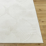 Aucoin Cream 3D Rainbow Washable Area Rug - Ornate Home