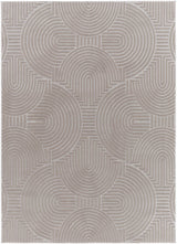 Aucoin Taupe 3D Rainbow Washable Area Rug - Ornate Home