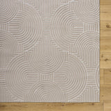 Aucoin Taupe 3D Rainbow Washable Area Rug - Ornate Home