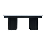 Auden Black 101 Double Ped Dining Table - Ornate Home