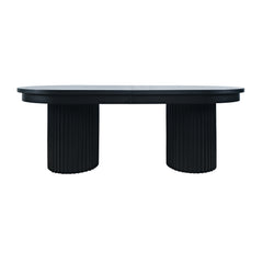 Auden Black 101 Double Ped Dining Table - Ornate Home