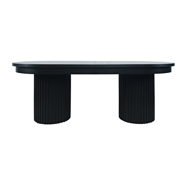 Auden Black 101 Double Ped Dining Table - Ornate Home