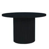 Auden Black 48 Dining Table w/ 4 Beck Chairs - Ornate Home