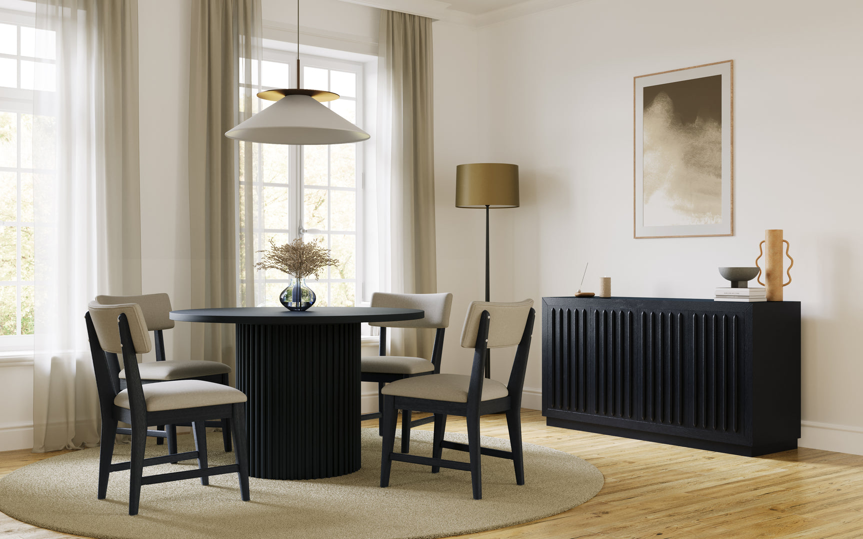 Auden Black 48 DiningTable - Ornate Home
