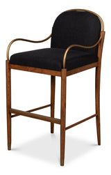 Auden Black Bar Stool - Ornate Home