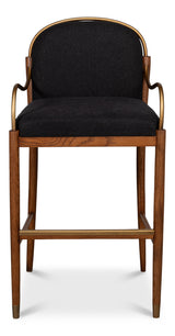 Auden Black Bar Stool - Ornate Home