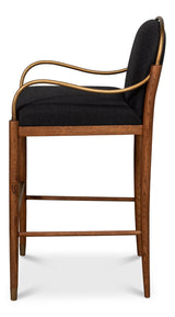Auden Black Bar Stool - Ornate Home
