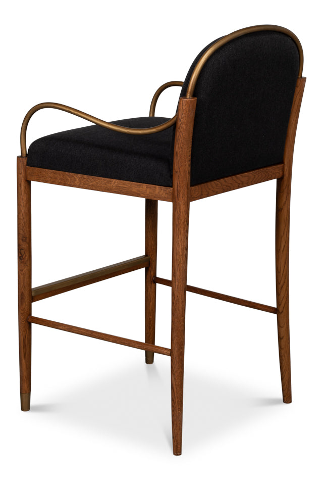 Auden Black Bar Stool - Ornate Home