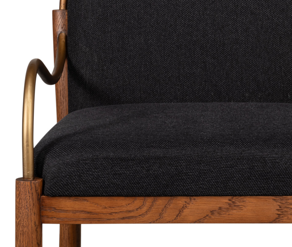 Auden Black Bar Stool - Ornate Home