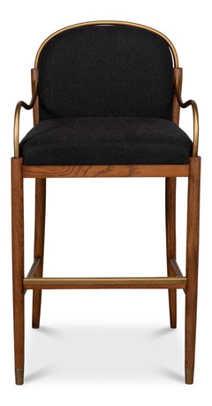 Auden Black Bar Stool - Ornate Home