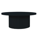 Auden Black Round Cocktail Table - Ornate Home