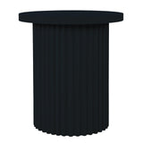 Auden Black Round End Table - Ornate Home