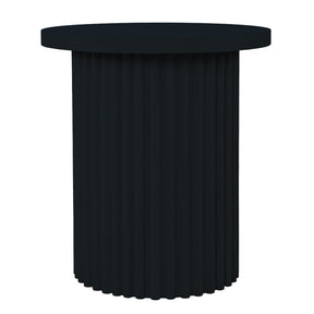 Auden Black Round End Table - Ornate Home