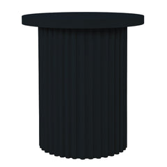 Auden Black Round End Table - Ornate Home