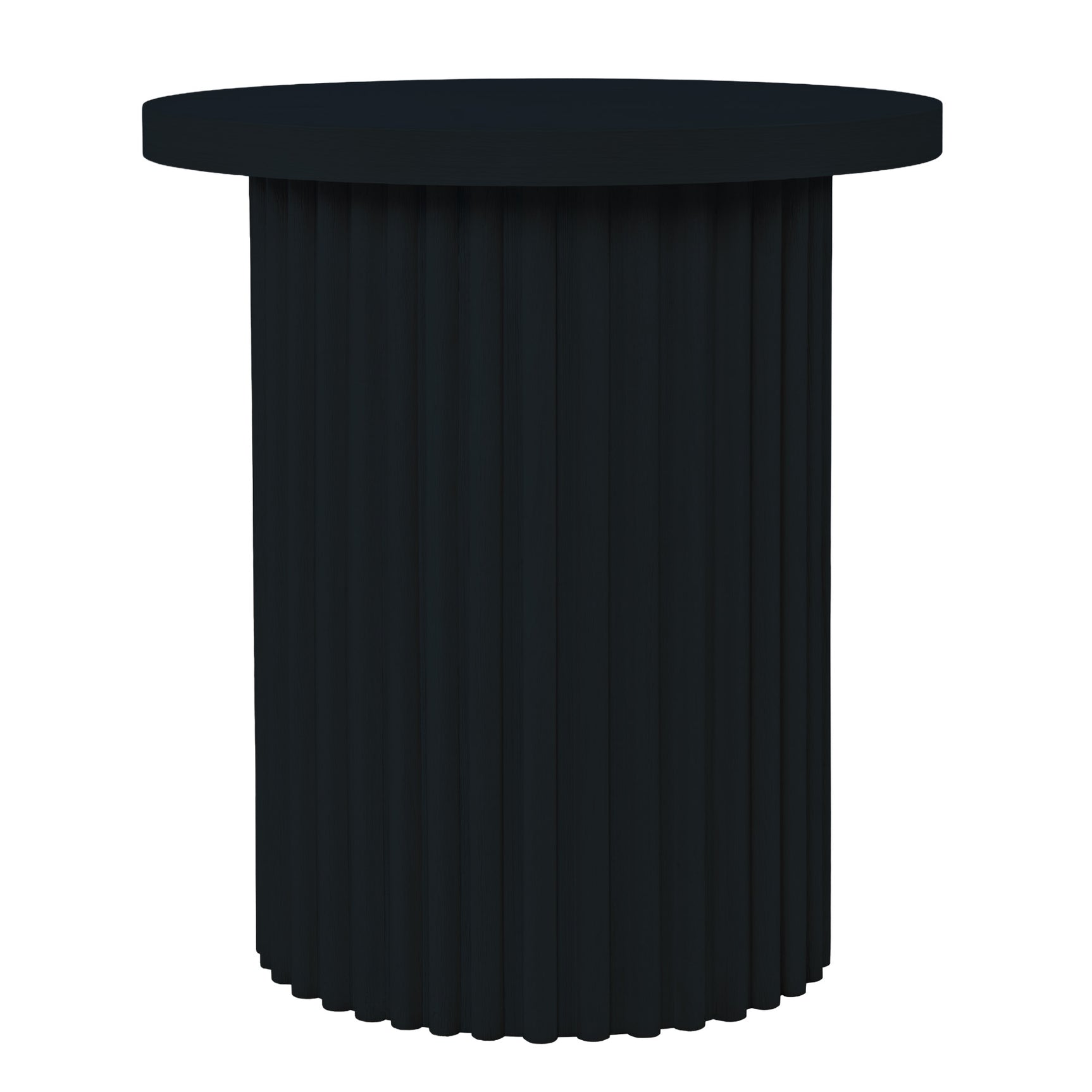 Auden Black Round End Table - Ornate Home
