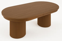 Auden Chestnut 101 Double Ped Dining Table - Ornate Home