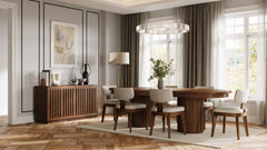 Auden Chestnut 101 Double Ped Dining Table - Ornate Home