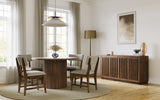 Auden Chestnut 48 Dining Table w/ 6 Beck Chairs - Ornate Home