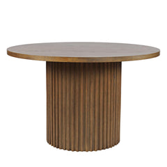 Auden Chestnut/Black 48 Dining Table w/ 4 Fitz Chairs - Ornate Home