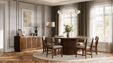 Auden Chestnut 60 Dining Table w/ 6 Beck Chairs - Ornate Home