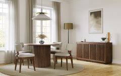 Auden Chestnut 60 Dining Table w/ 6 Tate Chairs - Ornate Home