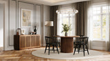 Auden Chestnut/Black 48 Dining Table w/ 4 Fitz Chairs - Ornate Home
